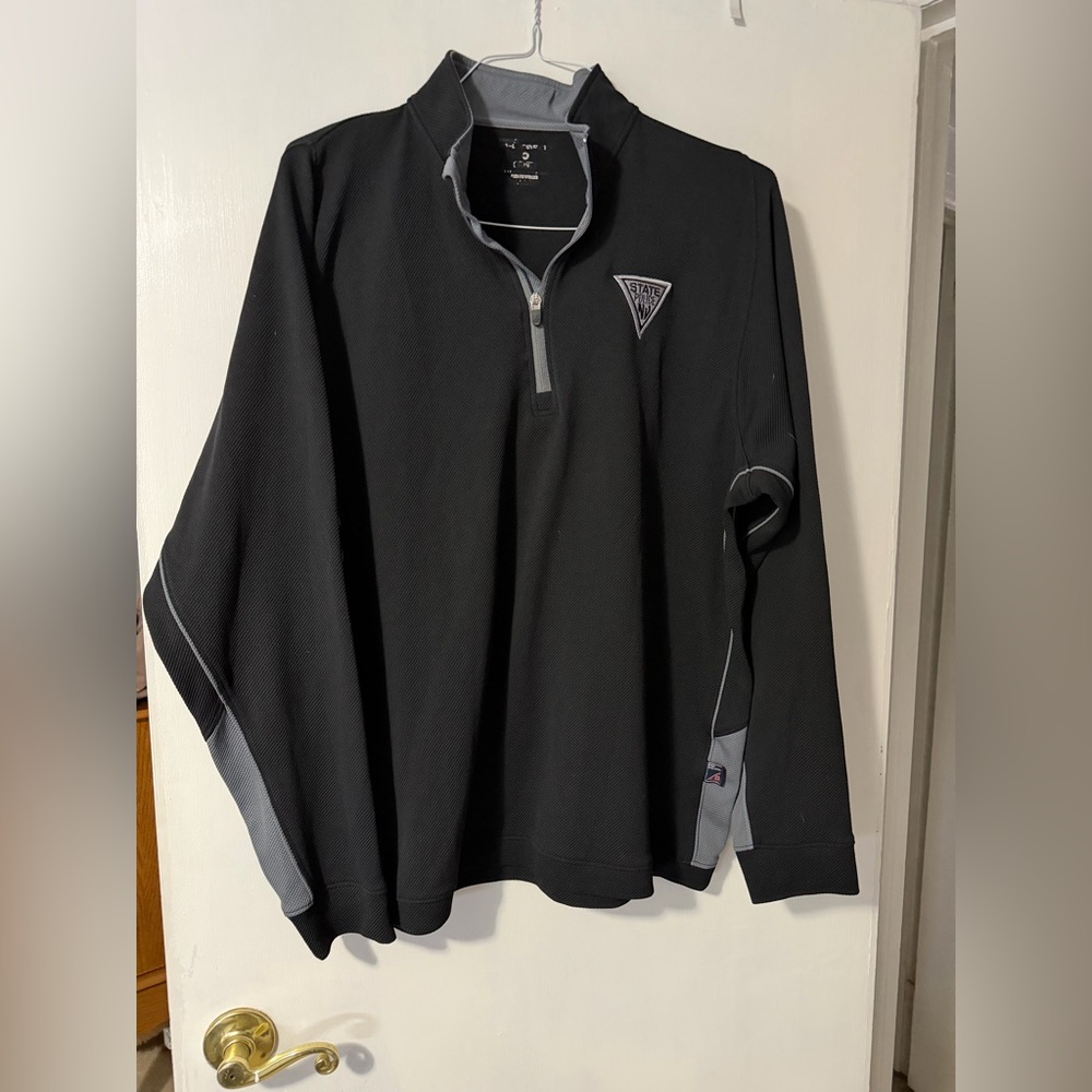 Black and Gray Quarter-Zip Pullover New Jersey State Police XL